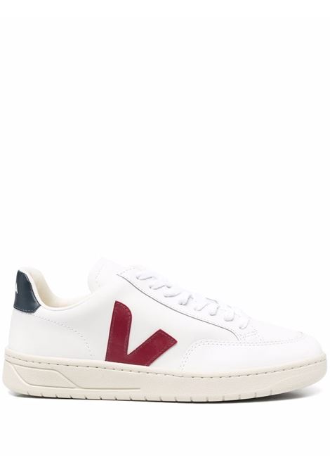 White,blue and red V-12 low-top sneakers - men VEJA | XD0201955BWHTMRSLNTC