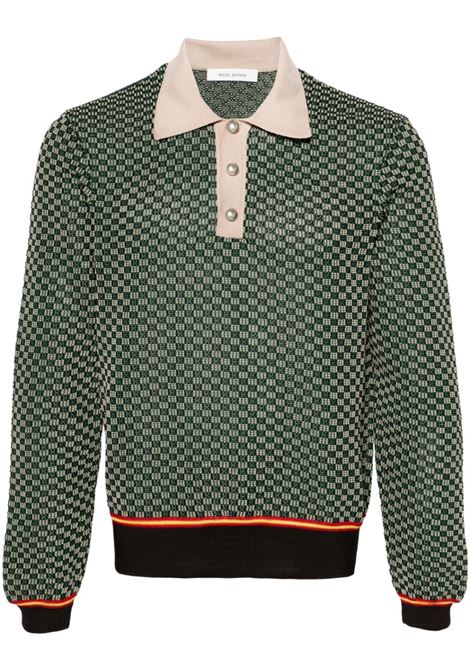 Green Valley knitted polo shirt - men WALES BONNER | MS24KN06PL03799