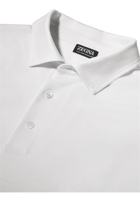 White plain short-sleeved polo shirt - men ZEGNA | E7345A5BCT724N01