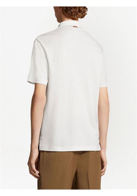 White plain short-sleeved polo shirt - men ZEGNA | E7345A5BCT724N01