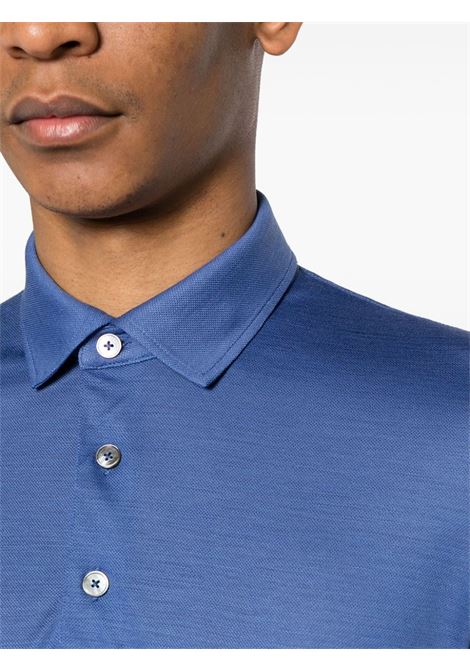 Blue short-sleeve polo shirt - men ZEGNA | UD345A7DCT724A07