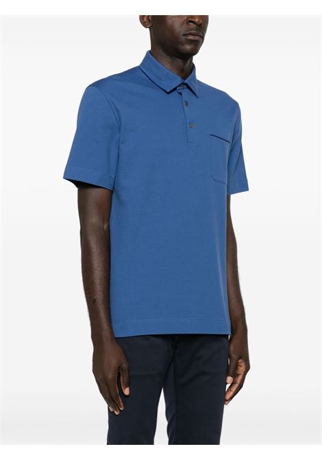Blue piqu? polo shirt - men ZEGNA | UD392A7D752A07