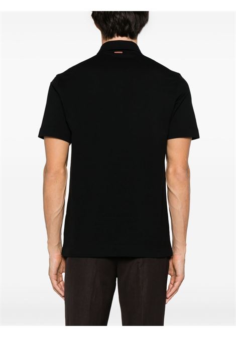 Black piqu? polo shirt - men ZEGNA | UD392A7D752K09
