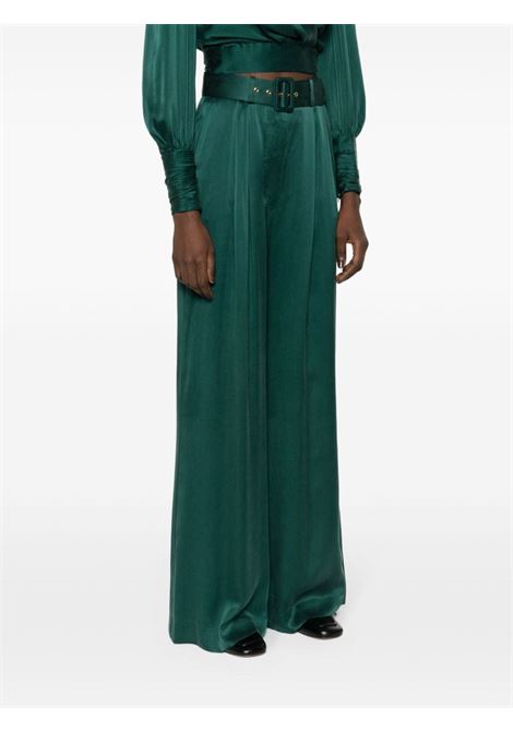 Green belted wide-leg trousers ? women  ZIMMERMANN | 2151PRMATJDE