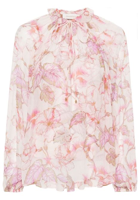 Pink matchmaker billow floral-print blouse ? women ZIMMERMANN | 3825TMATCORHI