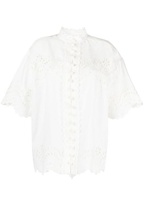 Camicia ricamata junie in bianco - donna ZIMMERMANN | 8432TRS243IVO