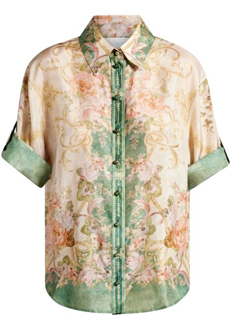 Camicia august con stampa floreale in multicolore - donna ZIMMERMANN | 8624TRS242KHF