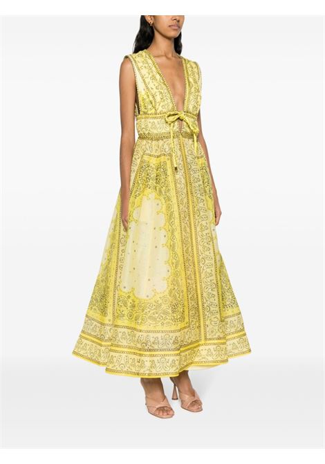 Yellow bandana-print blend dress - women ZIMMERMANN | 8805DMATYEBA
