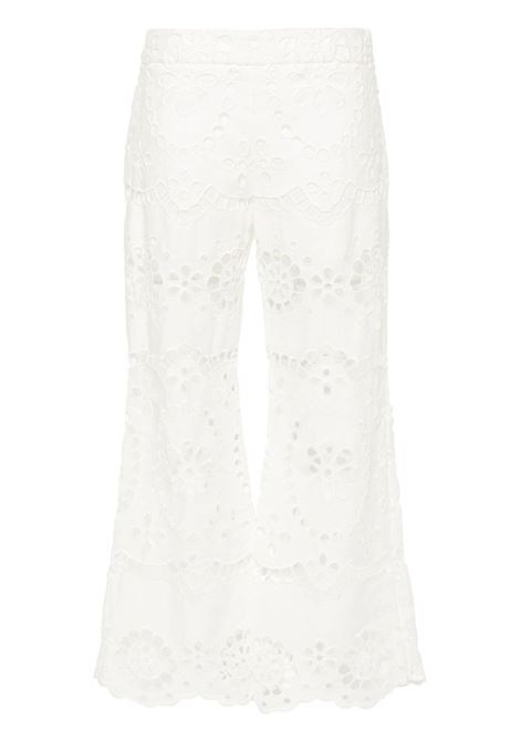 White lexi broderie anglaise trousers ? women  ZIMMERMANN | 8880PRS245IVO