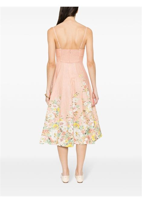 Pink floral-print A-line dress - women  ZIMMERMANN | 9141DMATBUFCOR