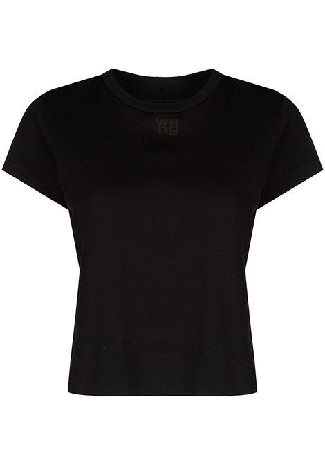 T-shirt con logo in nero - donna ALEXANDER WANG | 4CC3221358001