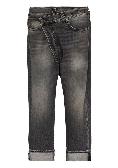 Jeans a gamba dritta in nero - donna R13 | Jeans | R13W2048549A