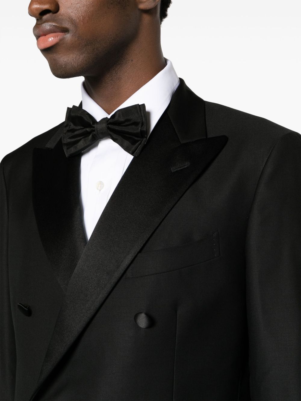 Black satin-trim tuxedo suit - men - BOGLIOLI