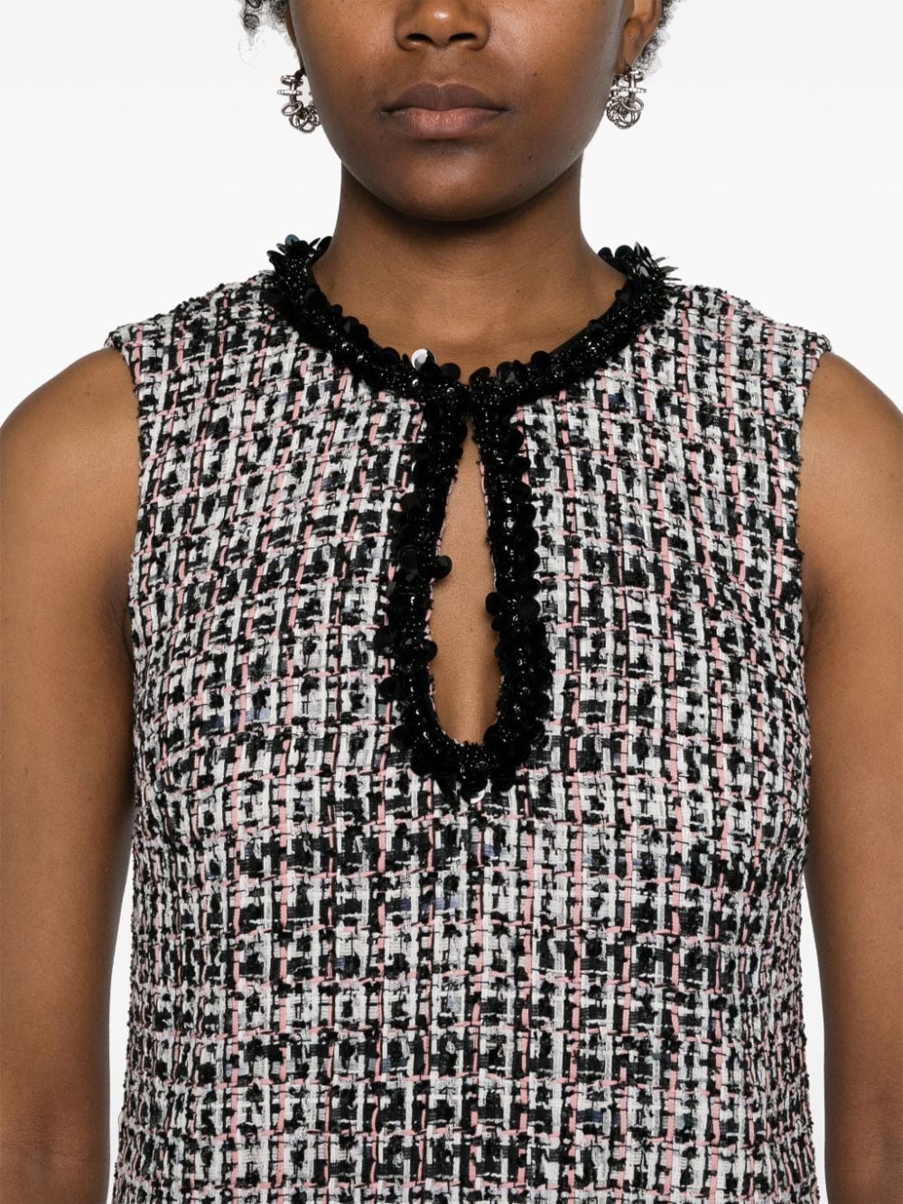 Multicolored boucl? sequin mini dress Self-Portrait - women