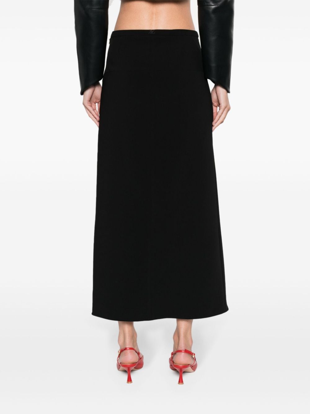 Black Ellipse tailored maxi skirt - women - COURRÈGES Black Ellipse tailored maxi skirt - women - COURRÈGES
