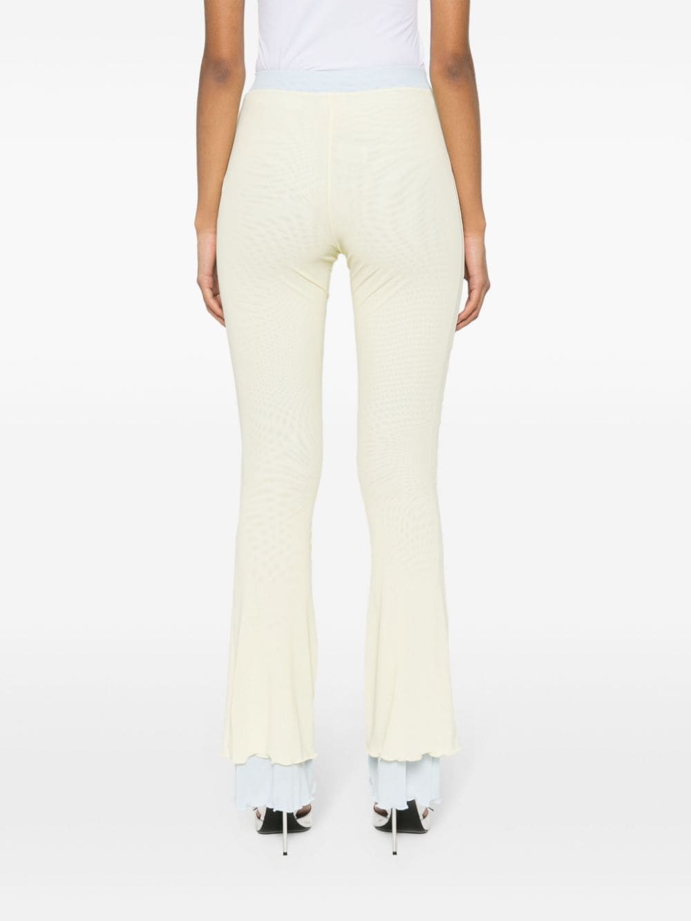 Pantaloni svasati a strati in giallo donna GCDS divincenzoboutique