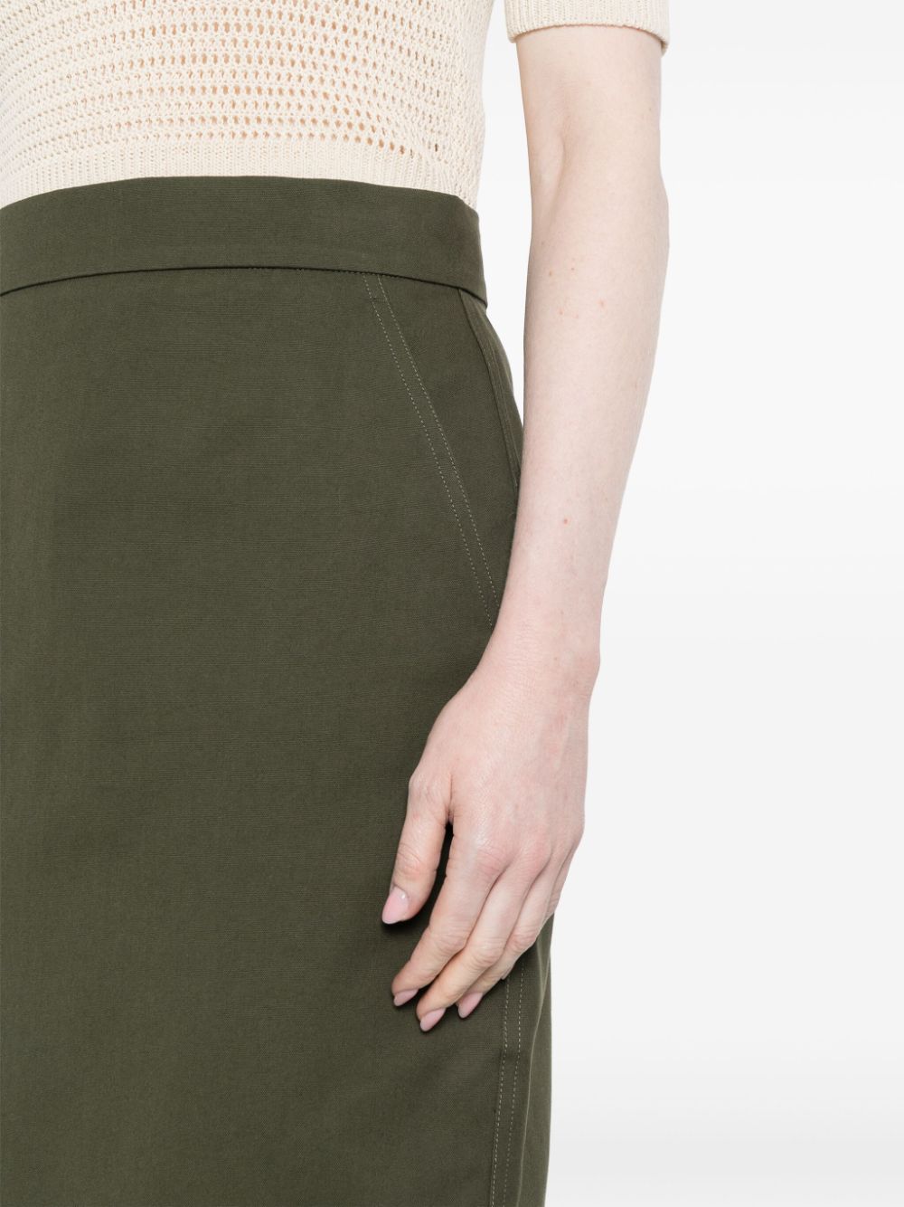 Olive green cognac skirt - women - MAXMARA Olive green cognac skirt - women - MAXMARA