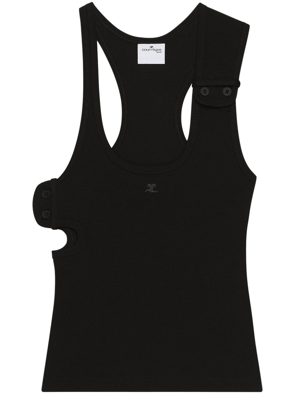 COURREGES クレージュ ロゴ リブニット Tank Top タンクトップ