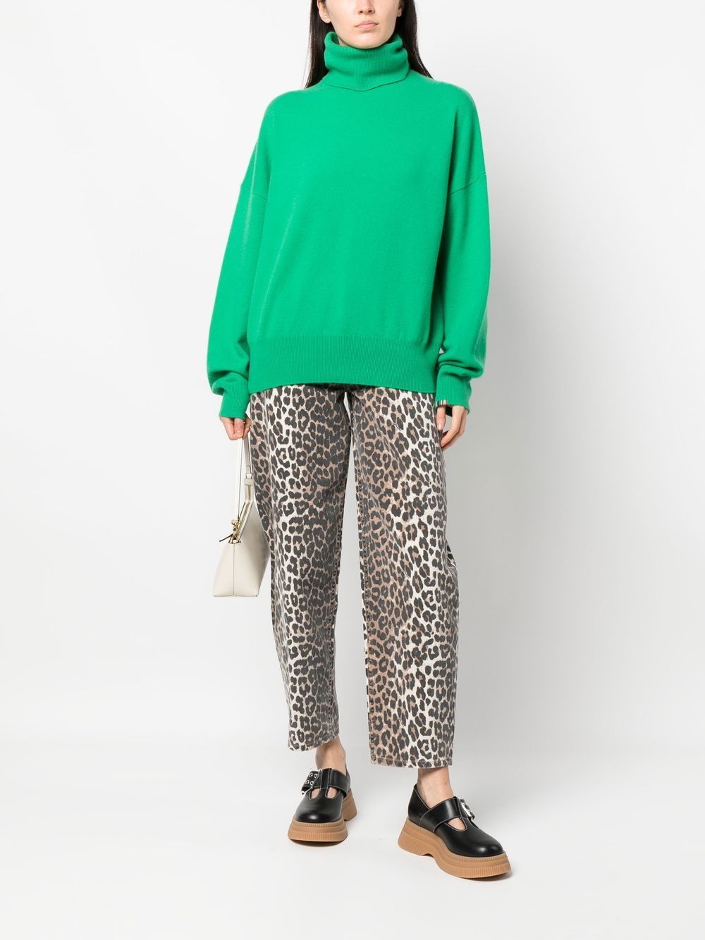 Multicolor leopard-print tapered trousers Ganni - women