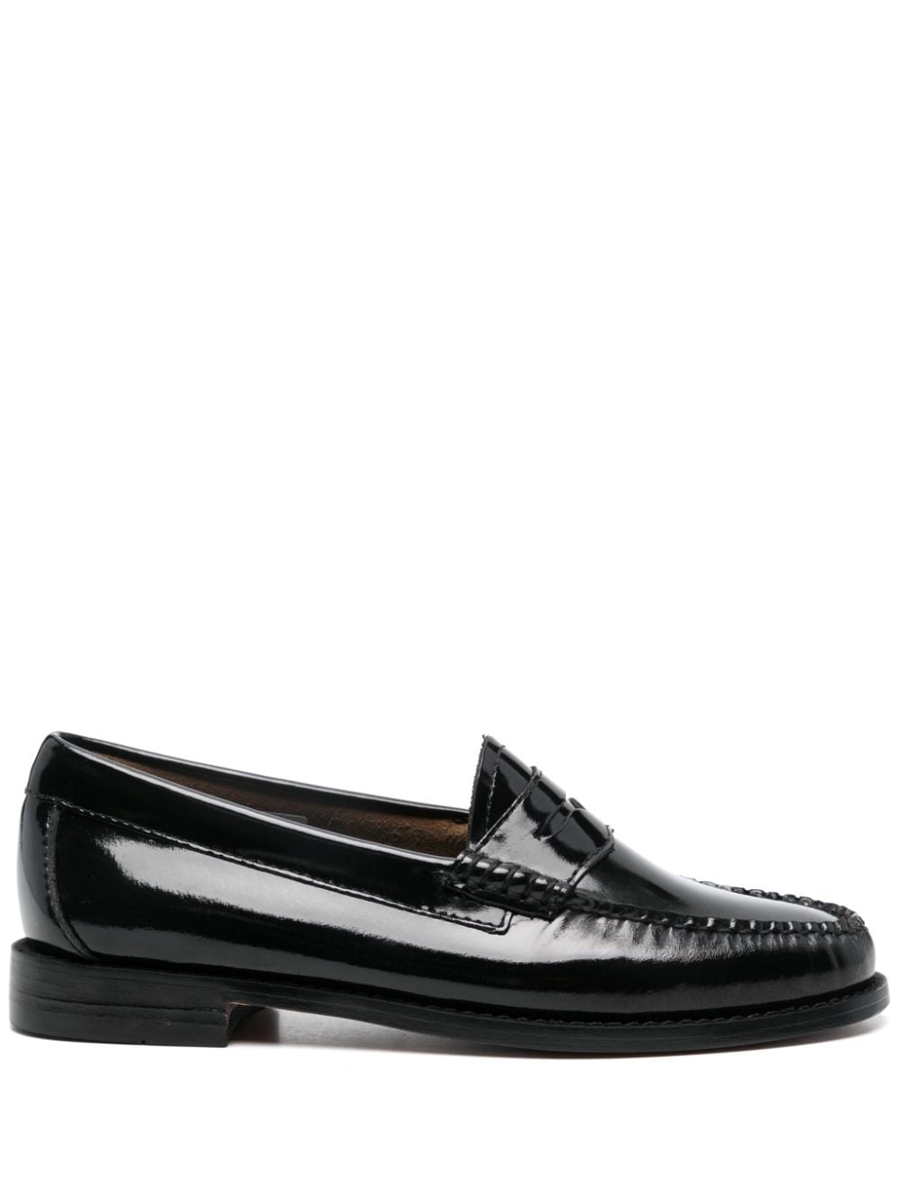 bass black penny loafers