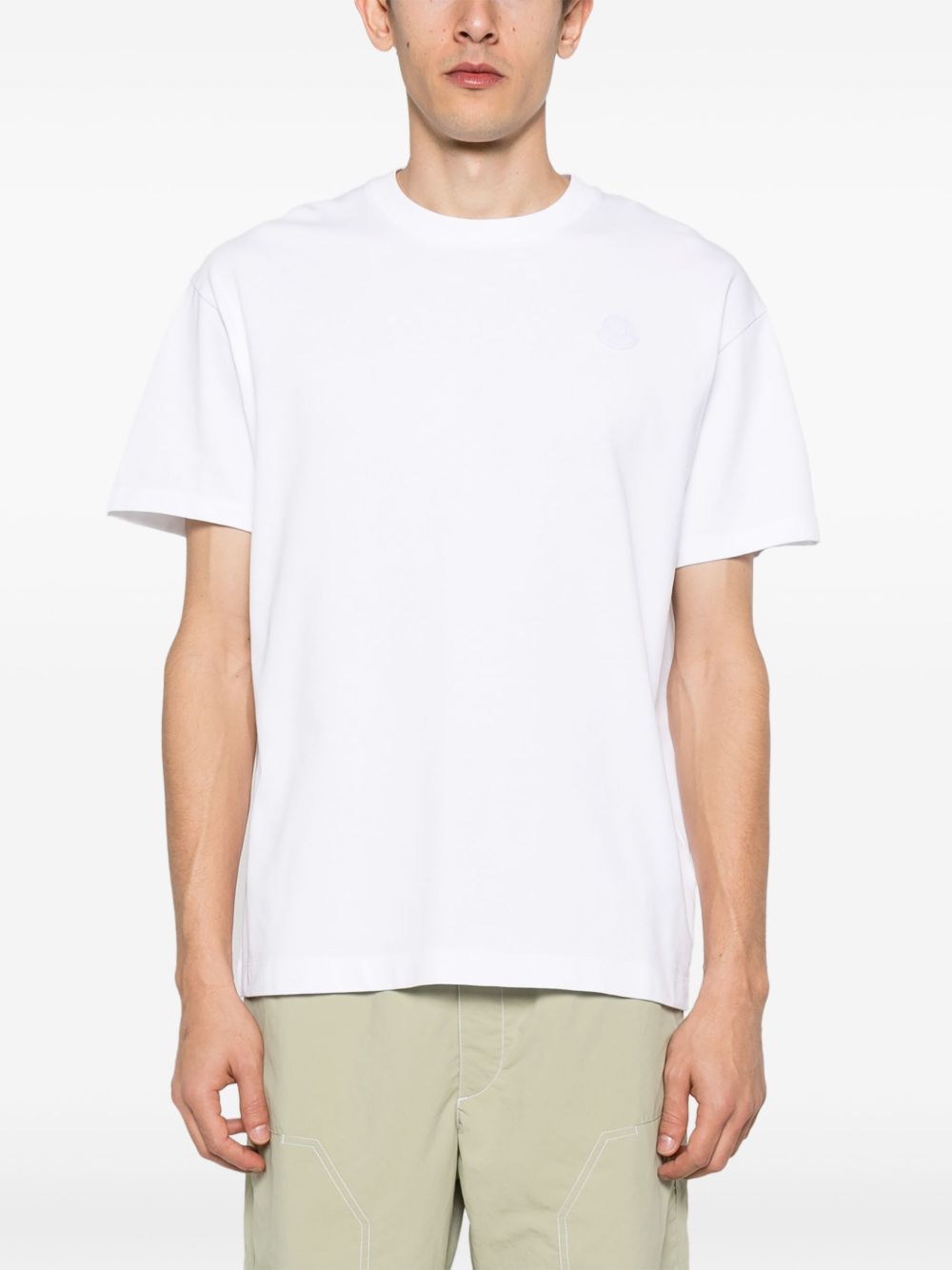 White printed T-shirt Moncler - men - MONCLER White printed T-shirt Moncler - men - MONCLER