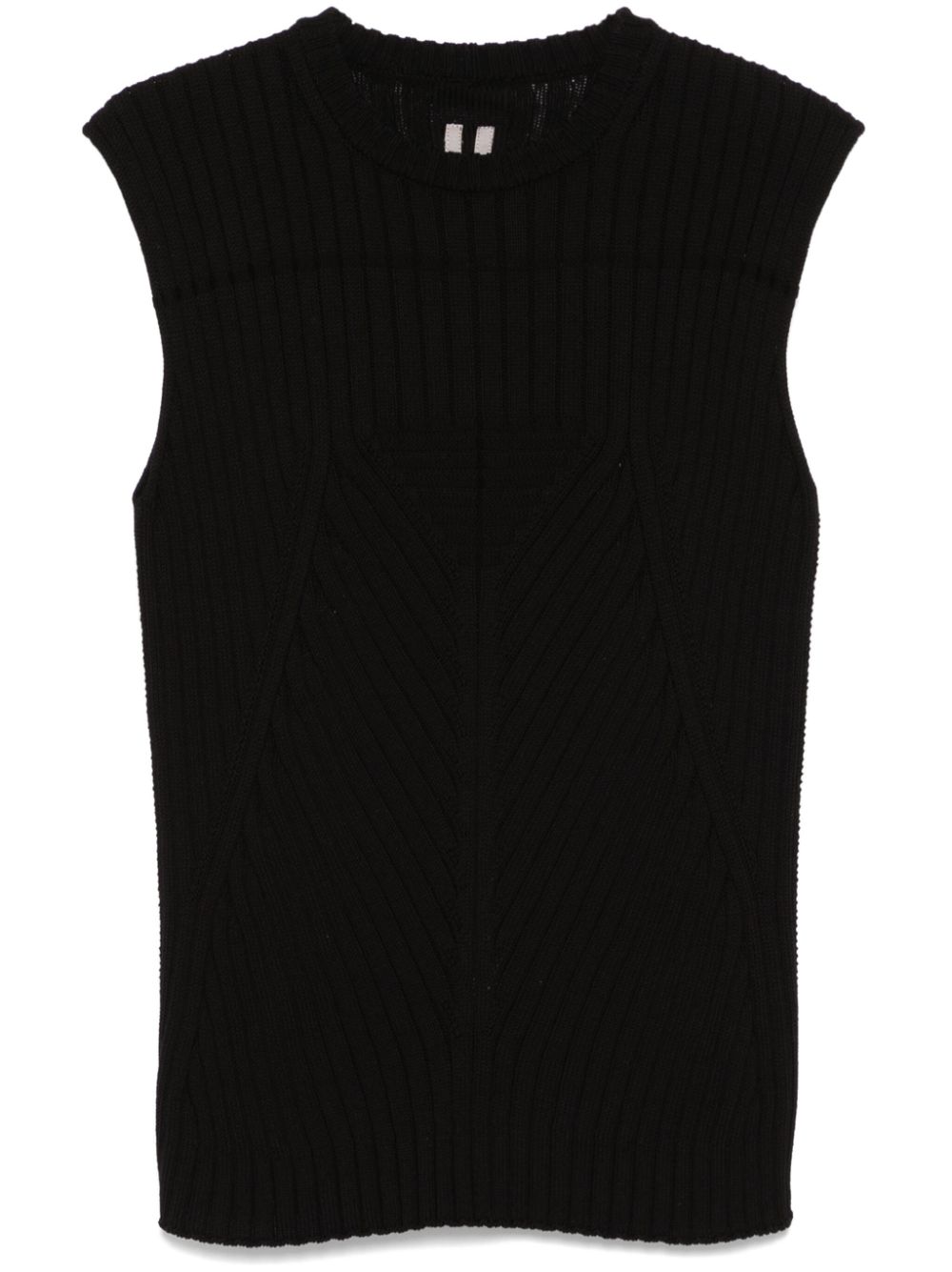 Black Ribbed Knit Tank