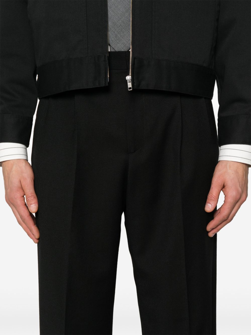 Black wide-leg pleated trousers Sunflower - men - SUNFLOWER