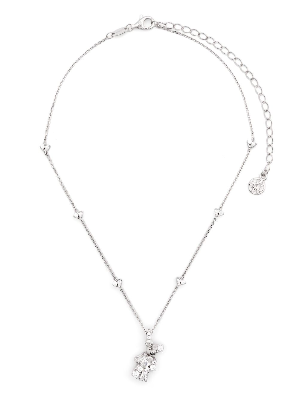 Silver tone gemstone mini bear necklace Yvmin - women