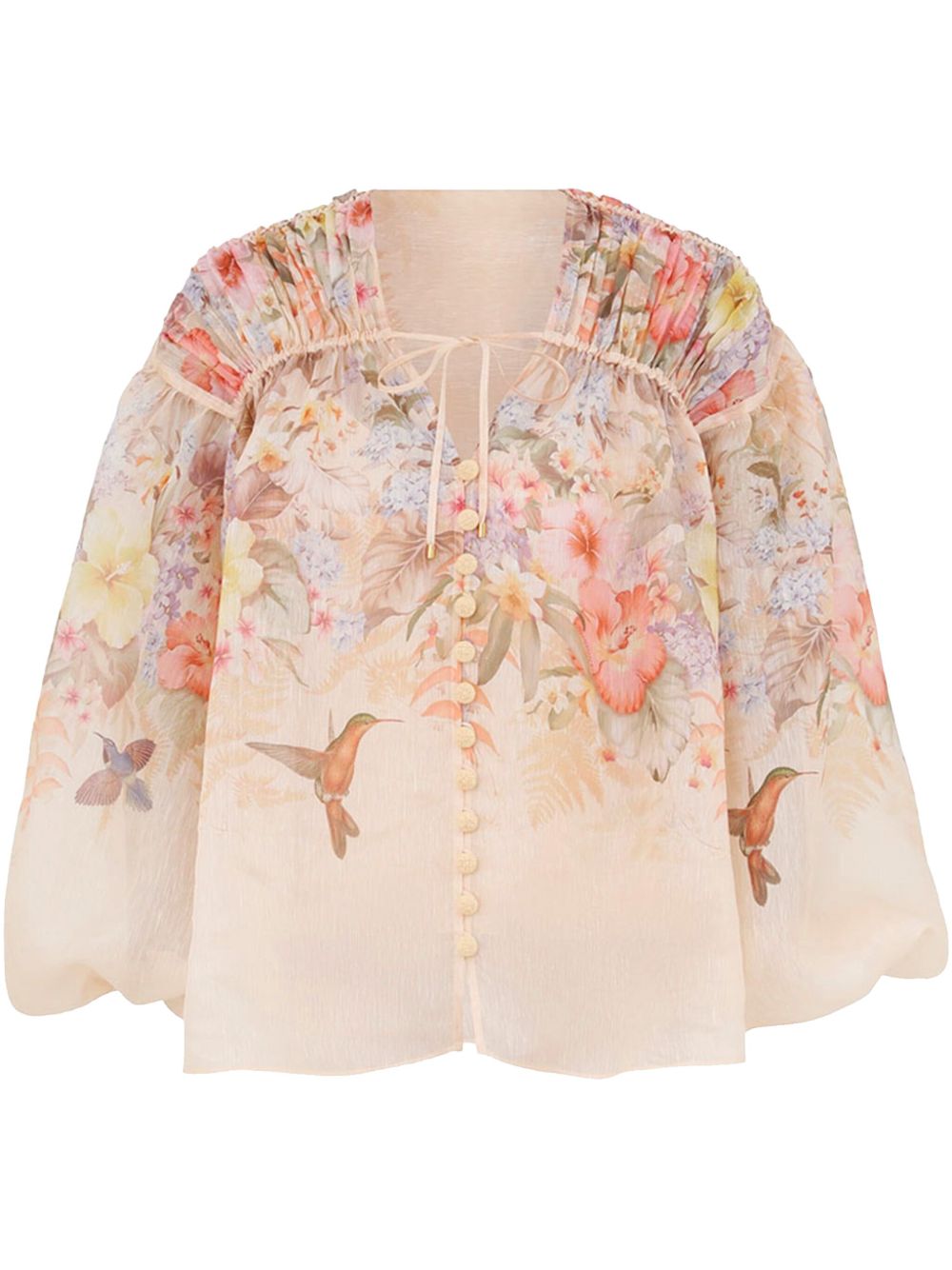 【返品?交換対象商品】 Illuminate flower Pink blouse women - Zimmermann シャツ+ブラウス(長袖+七分)