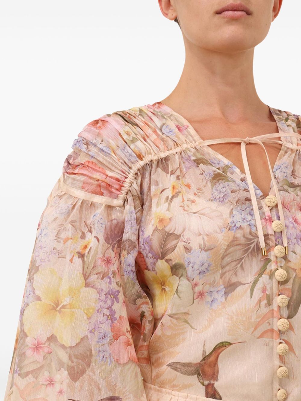Pink flower Illuminate blouse Zimmermann - women