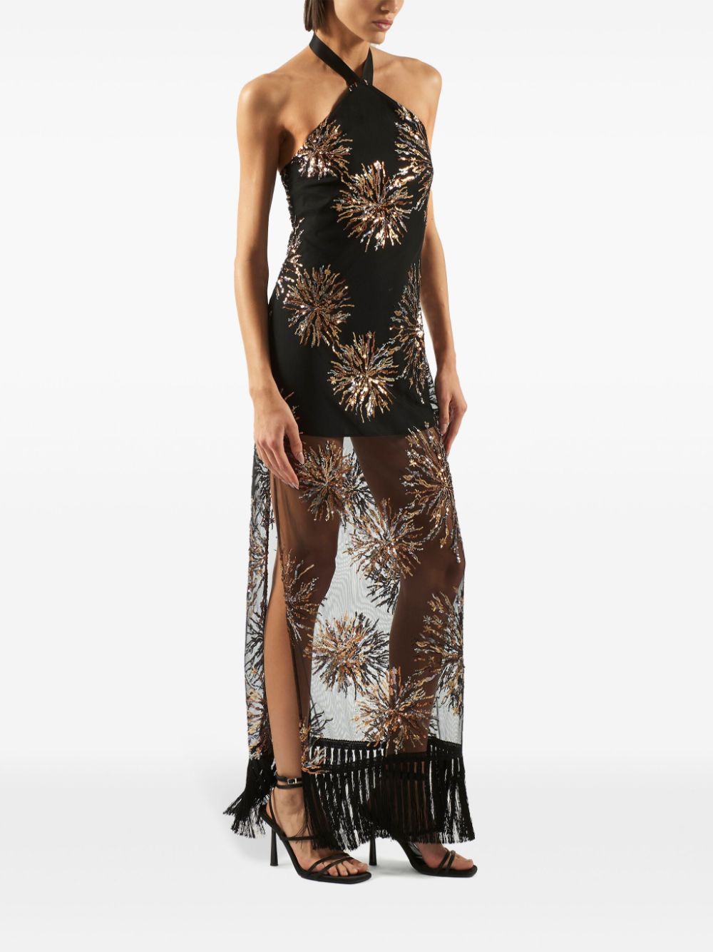Soleil Palm Print Midi Dress Soleil Palm Print Midi Dress