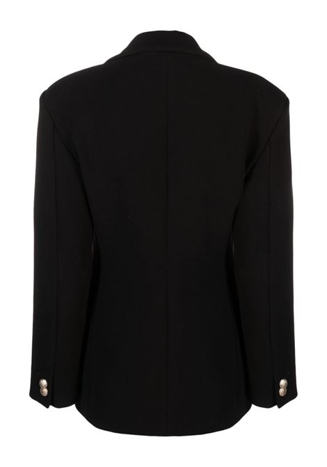 Blazer monopetto con revers a lancia in nero - donna AMEN | AMW23103009