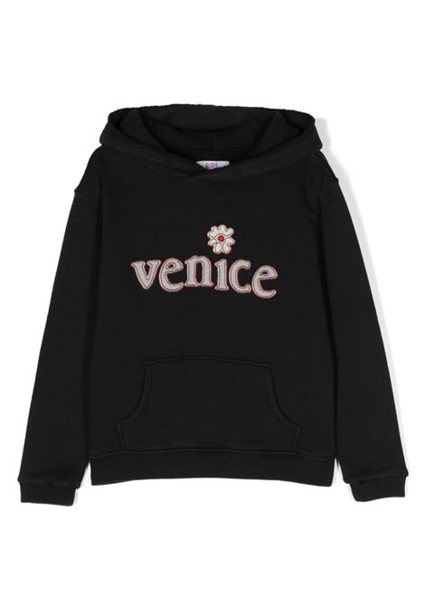 Black slogan-appliqué sweatshirt  - kids ERL kids | Sweatshirts | ERL07KT0211