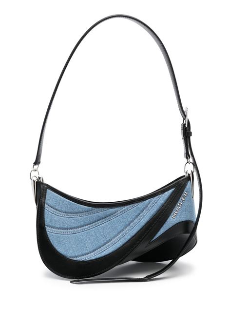 Blue and black spiral curve shoulder bag - women MUGLER | 23W10SA0004211BLK3074