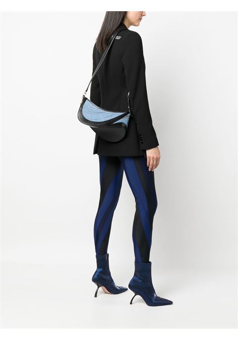 Blue and black spiral curve shoulder bag - women MUGLER | 23W10SA0004211BLK3074