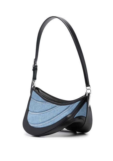 Blue and black spiral curve shoulder bag - women MUGLER | 23W10SA0004211BLK3074