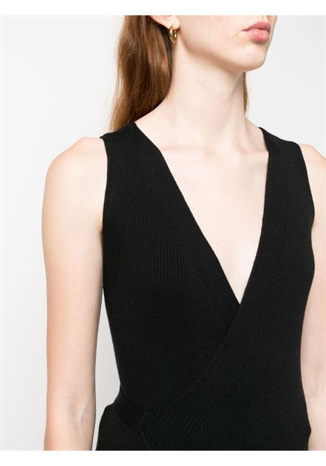 Top a coste in nero - donna PATOU | KN1538040999B