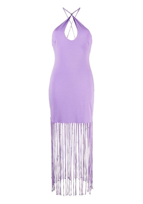 Lilac light jersey maxi dress - women ROTATE SUNDAY | Dresses | 7001732853173640