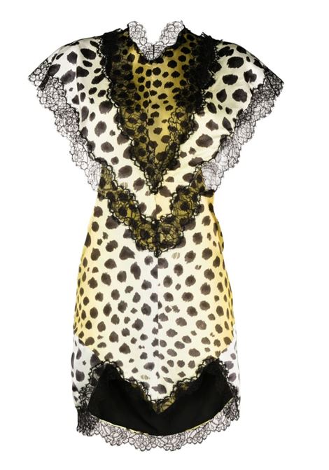Yellow jace animal-print dress - women THE ATTICO | Dresses | 236WCA199V065P499