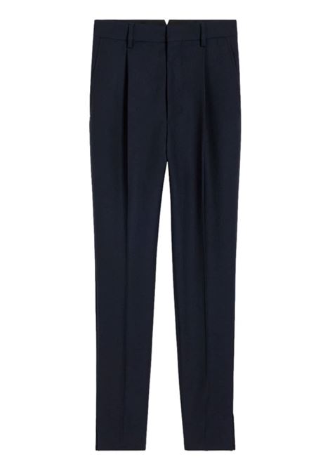 Navy blue high-waisted cigarette trousers Ami Paris - women AMI PARIS | Trousers | FTR112WV00264011