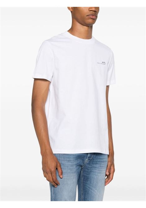 White logo-print T-shirt A.P.C. - unisex A.P.C. | COHBOM26404TAG