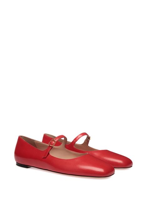 Red strap-detail ballerina shoes Bally - women BALLY | WA050TVT737U3A6