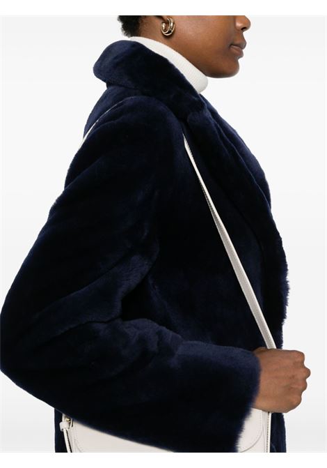Blue shearling coat Blancha - women BLANCHA | 24011300BL