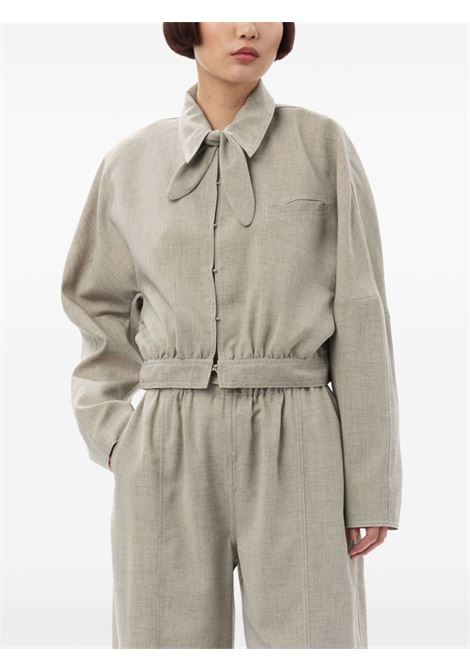 Giacca con fiocco in grigio Ganni - donna GANNI | F9215498