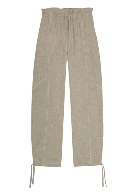 Grey drawstring-waist trousers Ganni - women