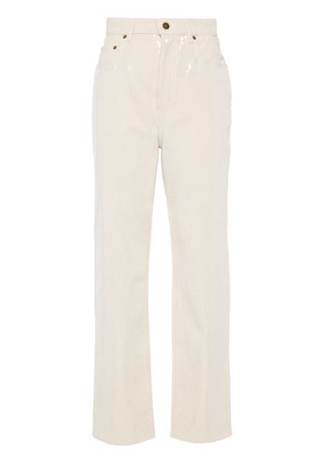 Jeans Kim a gamba dritta in avorio di Golden Goose - donna GOLDEN GOOSE | Jeans | GWP00844P00167915103