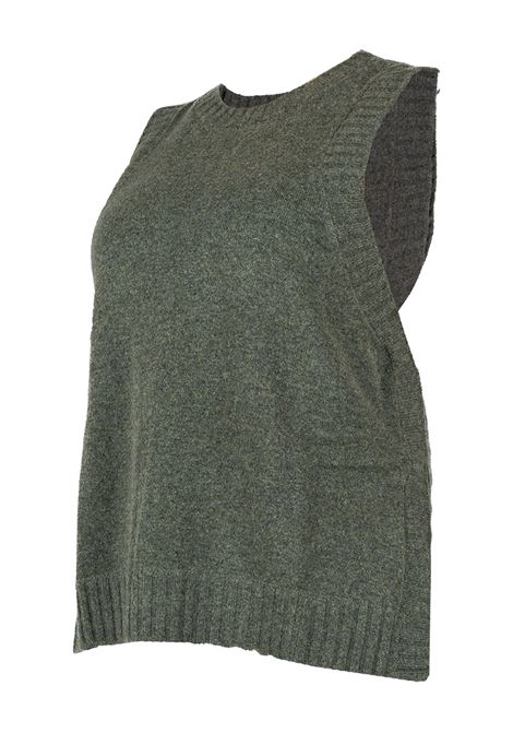 Gilet in maglia in verde Gotha - donna GOTHA | 4503092ASH