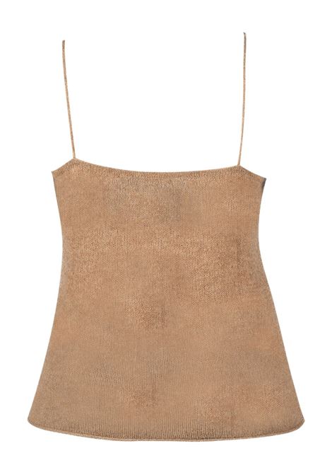 Top con spalline sottili in maglia in beige Gotha - donna GOTHA | 4508204CCAMELCHINE