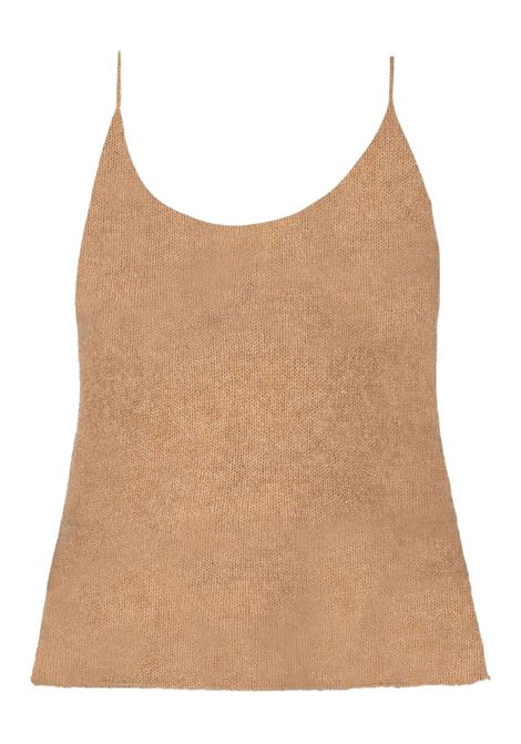 Top con spalline sottili in maglia in beige Gotha - donna GOTHA | 4508204CCAMELCHINE
