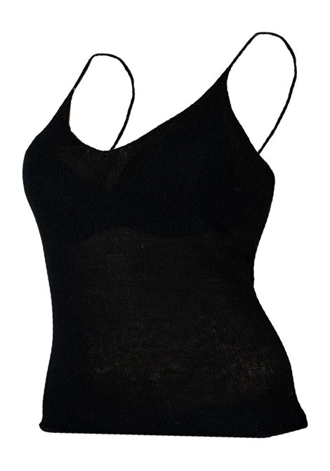 Top con spalline sottili in maglia in nero Gotha - donna GOTHA | 4508204CNOIR